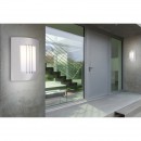 Globo 3156-2 Außenwandleuchte Orlando 1x60W | E27 | IP44 - Edelstahl, opal