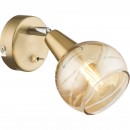 Globo 54346-1 Wandleuchte Lara 1x4W| E14 LED | 400L | 3000K - inklusive Leuchtmittel, gold, Bernstein