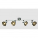 Globo 54653-4 Spotleuchte Deckenleuchte Fabian 4x25W | E14 - einstellbar, grau