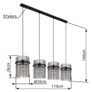 Globo 15698-4H Pendelleuchte GORLEY E27