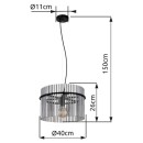 Globo 15698H Pendelleuchte GORLEY E27
