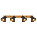 Globo 15466S-4 Deckeneinbaustrahler Günther 4x60W | E27 - braun, schwarz, gold