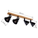 Globo 15466S-4 Deckeneinbaustrahler Günther 4x60W | E27 - braun, schwarz, gold