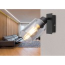 Globo 15465-1 Wandleuchte Hadera 1x15W | E27 - schwarz, rauch