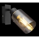 Globo 15465-1 Wandleuchte Hadera 1x15W | E27 - schwarz, rauch