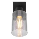 Globo 15465-1 Wandleuchte Hadera 1x15W | E27 - schwarz, rauch