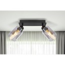 Globo 15465-2 Deckenleuchte Hadera 2x15W | E27 - schwarz, rauch