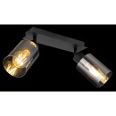Globo 15465-2 Deckenleuchte Hadera 2x15W | E27 - schwarz, rauch