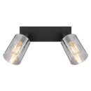 Globo 15465-2 Deckenleuchte Hadera 2x15W | E27 - schwarz, rauch