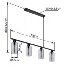 Globo 15465-4H Deckenleuchte Hadera 4x60W | E27 - schwarz, rauch