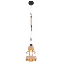 Globo 15674H Deckenleuchte Halia 1x60W | E27 - schwarz, natürlich
