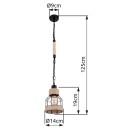 Globo 15674H Deckenleuchte Halia 1x60W | E27 - schwarz, natürlich