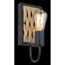 Globo 15679W Wandleuchte Halia 1x40W | E27 - schwarz, natürlich