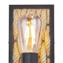 Globo 15679W Wandleuchte Halia 1x40W | E27 - schwarz, natürlich