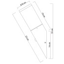 Globo 31730S Außenwandleuchte mit Bewegungsmelder Herri 1x15W | E27-LED | IP44 - Anthrazit
