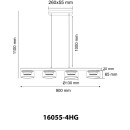 Globo HIGGINS 16055-4HG LED Pendelleuchte GX53 | 330lm | 1800K