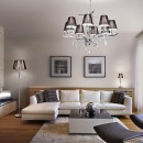 Ideal Lux 020594 Accademy Pendelleuchte 8x40W | E14 - schwarz