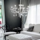 Ideal Lux 068190 Pendelleuchte 8x40W Miramare | E14 - weiß