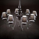 Ideal Lux 111896 Pendelleuchte 8x40W Blanche Nero | E14 - schwarz