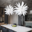 Ideal Lux 111957 Pendelleuchte Leaves Bianco 8x40W | G9 - weiß