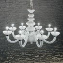 Ideal Lux 132129 Pendelleuchte Praga 6x40W| E14 - weiß
