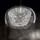 Ideal Lux 133881 Pendelleuchte 8x40W Audi | G9 - Glas/Kristall