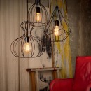 Ideal Lux 148175 Pendelleuchte Ampolla 1x60W| E27 - schwarz