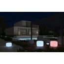 Immax 08222L LED Außen aufblasbarer Hocker mit LED-Hintergrundbeleuchtung 50 cm | RGB - IP44, Fernbedienung