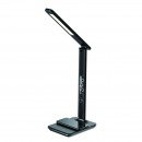 Immax 08965L LED Tischleuchte Kingfisher 36x85w | 400lm | 2700-5500k - dimmbar, Temperaturbeleuchtung, einstellbare Arm, Uhr, Thermometer, Wecker, schwarz