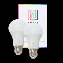 Immax Neo 07115BD LED Set 2 intelligente Leuchtmitteln 2x9W | RGBW | 3,2c Zigbee - dimmbar, Fernbedienung, RGB