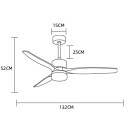 Immax NEO LITE 07165-S LED Ventilator mit Licht ELEGANTE | 18W integrierte LED-Quelle | 1500lm | 3000-6000K