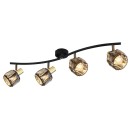 Globo 54357-4B Deckenleuchte Indiana 4x40W | E14 - schwarz, gold