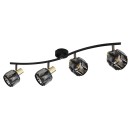 Globo 54357-4B Deckenleuchte Indiana 4x40W | E14 - schwarz, gold