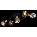 Globo 54357-5B Deckenleuchte Idniana 5x40W | E14 - schwarz, gold