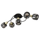 Globo 54357-5B Deckenleuchte Idniana 5x40W | E14 - schwarz, gold