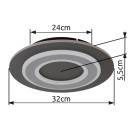 Globo 48032-24 LED Deckenleuchte JAYDEN | 24W integrierte LED-Quelle | 710lm | 3000K