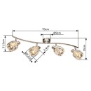 Globo 54356-4 Decken- und Spotleuchte Kris 4x40W | E14