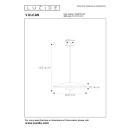Lucide L304610930 LED Pendelleuchte VULCAN  | 9W integrierte LED-Quelle | 900lm | 3000K