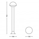 Philips 16408/93/16 LED Sockelleuchte Dust 1x3W | 2700K | IP44