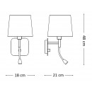 Ideal Lux 158242 LED Wandleuchte mit Richtungsleuchte Nordik 1x40W | E14 - schwarz
