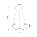 Lucide L464034802 LED Pendelleuchte VIDAL | 48W integrierte LED-Quelle | 2980lm | 2700K