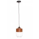 LEDKO LED Pendelleuchte 60W E27 - braun, Holzdekor