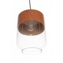 LEDKO LED Pendelleuchte 60W E27 - braun, Holzdekor