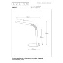 Lucide 36612/03/30 LED-Tischlampe Gilly 1x3w | 240lm | 2700K - schwarz, Kabelschalter