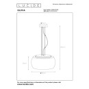 Lucide 45401/40/65 OLIVIA Deckenleuchte D400mm | 3xE27 - schwarz, Rauchglas