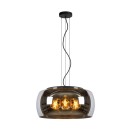 Lucide 45401/50/65 OLIVIA Deckenleuchte D400mm | 3xE27 - schwarz, Rauchglas