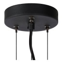 Lucide 45401/50/65 OLIVIA Deckenleuchte D400mm | 3xE27 - schwarz, Rauchglas