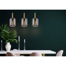Lucide 45494/03/65 JOANET Deckenleuchte 3xE27 - schwarz, Messing, Rauchglas