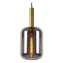 Lucide 45494/03/65 JOANET Deckenleuchte 3xE27 - schwarz, Messing, Rauchglas