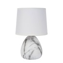 Lucide 47508/81/31 Tischlampe Marmo 1x40w | E14 - weiß, Keramik, Kabelschalter